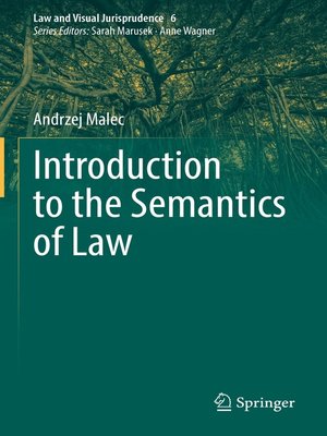 cover image of Introduction to the Semantics of Law